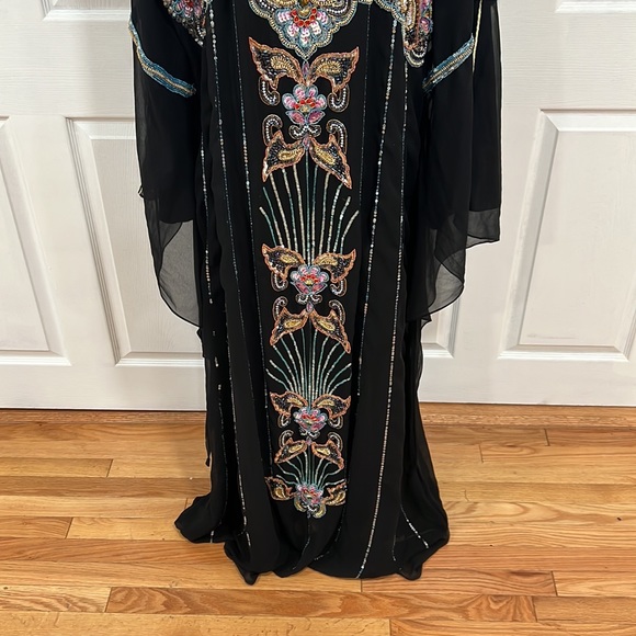 Women's black dress embroidered with beads❤️ - Picture 5 of 17